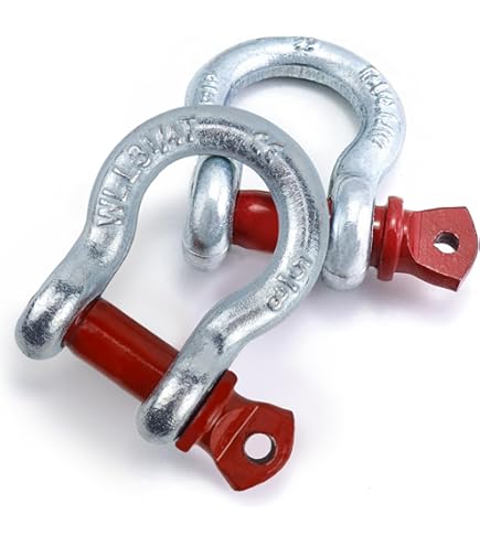 10 Manilles D Acier Galvanisé - Pour Corde 20 Mm, Charge De Rupture 3300 Kg - Lot De 10 Pièces