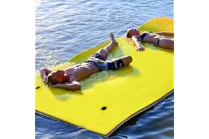 COSTWAY Pływająca mata do pływania 270 x 180 cm, pływająca mata wodna o nośności do 300 kg, pływająca mata wykonana z odpornej na rozdarcie pianki XPE, do leżanki, hamak wodny dla dzieci i dorosłych