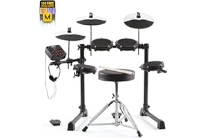 Alesis Debut Kit - Kinder Drum Kit mit 4 Mesh E-Drum Set Pads, 120 Sounds, 100 Lektionen, Schlagzeughocker, Drum Sticks, Stimmschlüssel und Kopfhörern