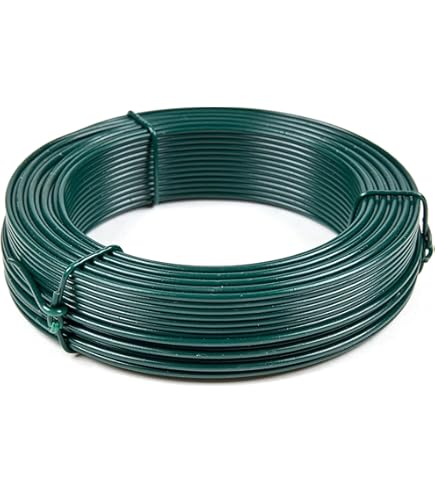 VOSS.farming 5 Tendifili Per Recinzione Elettrica - Cavi Metallici Plastificati Verdi, 100 Mm