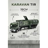 Oyuncak Tır Ve Karavan Seti Yeşil - 39cm B&uuml;y&uuml;k Boy Metal Kupa Işıklı Sesli &Ccedil;ek Bırak Oyuncak Araba