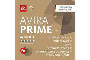 Avira Prime | 5 Appareils | Antivirus & Sécurité | 1 An | Code d'Activation par Email | 5 appareil | 12 Mois | Code d'activation - envoi par email