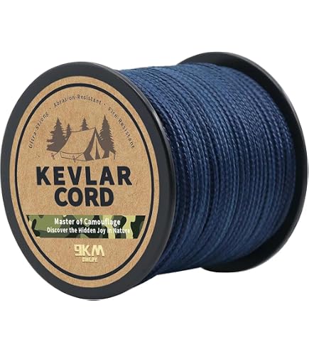 9KM DWLIFE Lenze da pesca intrecciate in kevlar, multiuso, in kevlar, da 22,7 kg a 453,6 kg, corda per aquiloni, corda da campeggio, attrezzatura da pesca, assistita, modello razzo, resistente al
