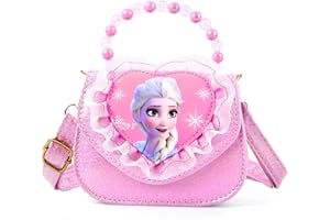 Heartsking Sac a Main Enfant, Sac a Main Petite Fille Cute Sac Reine des Neiges Dessin Animé Sacs à Main Fille avec Bandoulière Réglable Cadeaux pour Les Filles
