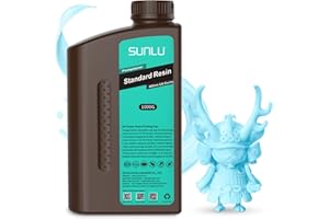 SUNLU 3D Drucker Resin 1KG, 405nm UV Härtendes Standard Photopolymer Schnellharz für 4K/8K LCD/DLP/SLA 3D Druck, Hohe Präzision, Geringe Schrumpfung, Blauer Himmel 1000g