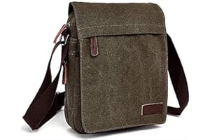 AYES Canvas Messenger Bag Shoulder Bag Laptop Bag Satchel Bag Bookbag Crossbody Bag For Men