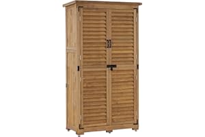 MCombo Garden Cabinet Tool Shed Garden Shed Cupboard Wood 0870