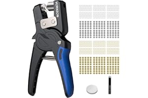 VORXEON Magnetic Eyelet Punch Kit with 300pcs 10mm Manganese Steel Grommets，Grommet Punch Kit Suitable for Leather,Advertising Banners, tarpaulins, Tents,Fabric