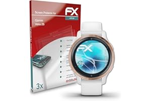atFoliX Schutzfolie kompatibel mit Garmin Venu 2S Folie, ultraklare und flexible FX Displayschutzfolie (3X)