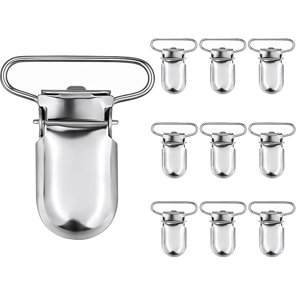 20 Clip Reggicalze In Metallo Da 3,2 Cm – Multiuso Per Lenzuola, Bavaglini, Cinghie E Giocattoli, Morsetto Con Denti In Nylon Per Presa Salda