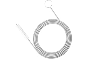 HUATEEN Cepillo Desatascador Tuberías 150cm Limpia Tuberías con Cable de Acero y Cepillo de Nylon para Fregadero,Radiadores y Vehículos Herramienta Profesional para Limpieza de Drenajes Estrechos