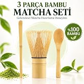 Valkyrie Matcha &Ccedil;ayı Hazırlama Seti 3 Par&ccedil;a Bambu Chasen &Ccedil;ırpıcı Chashaku Kaşık ve Karıştırma &Ccedil;ubuğu