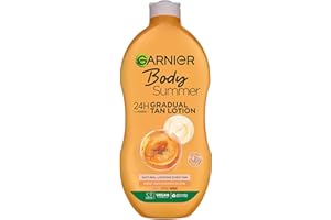 Garnier Summer Body Gradual Tan Moisturiser Deep, For A Radiant Sun Kissed Glow, Suitable For Face & Body, 24 Hour Hydration & A Natural Even Tan, Fast Absorption, Vegan Formula, 400ml