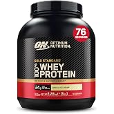 Optimum Nutrition Gold Standard 100% Whey Protein Powder, 5 lbs | Vanilla Ice Cream, 76 Servings, 24g Protein, BCAA,Low Sugar