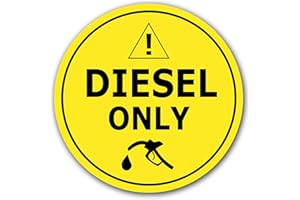 STROBO 10 pièces autocollant pour bouchon remplir reservoir uniquement avec de gazole Ø 7cm information de réservoir de carburant avec protection UV pour l'extérieur et l'intérieur