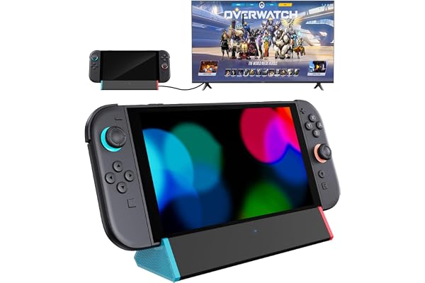 SiWiQU Switch 2 TV Dock, Portable Station d'accueil Compatible avec Nintendo Switch 2 Console, NS 2 Chargeur avec Sortie 4K@120Hz HDMI/100W Port Charge/USB 3.0, Base NS 2 Officielle Remplacement