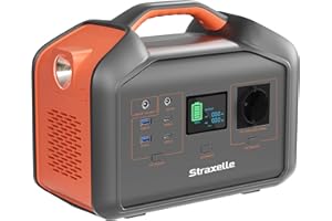 STRAXELLE Centrale Elettrica Portatile 700W (Picco 1000W), 519.48Wh MPPT Solar Generator Batteria 150W Power Station Portatile da Campeggio per Partito Generatore Elettrico Emergenza Portatile