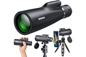 SIMAKARA Monokular-Teleskop, 10–30 x 50 HD High Power Star Scope Monokular Low Night Vision, Wasserdicht Zoom Monokular für Erwachsene Vogelbeobachtung Wandern Reisen Konzert Sport Spiel mit Smartphone Adapter