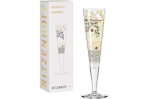 Ritzenhoff 1071019 Flûte à champagne 200 ml - Série Goldnacht n° 19 - Une pièce de design noble avec de l'or véritable - Made in Germany