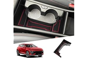 SHAOHAO Hyundai KONA SX2 elektryczna Hybrid N Line 2024/2025, do konsoli środkowej, pudełko do przechowywania kubków na wodę, telefonów komórkowych, kluczy, kart, monet, Hyundai Kona SX2, konsoli