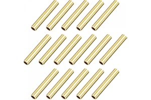 sourcing map 16 Stück 30mm Länge Messingrohr 5mm Außendurchmesser, Nahtlose Gerades Rohr 0,5mm Wandstärke, Messing Rundrohr für Industrie Bauwesen Garten Haushalt Bastelarbeiten Dekoration
