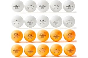 Tokaneit 20pc Balle de Tennis de Table Poly 40+ de Qualité, Balles de Tennis de Table 3 Star, Couleurs Mélangées, Balle de Jeu, Balle d'entraînement, Caractéristiques de Jeu Idéales