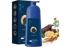VOKKRV Qiweitang Hair Dye Shampoo, Qiweitang Haarfärbeshampoo, Caviar Protein Haarfarbe Dunkelbraun, Black Hair Dye Shampoo für Männer und Frauen, Sofort Haarfarbeshampoo gegen Graue Haar (Naturschwarz)