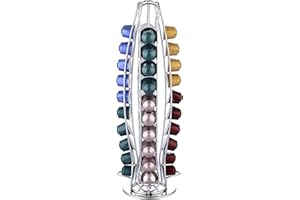 Exzact Porta Capsule per Caffè Compatibile con Nespresso (40 pezzi) - Supporti per Capsule Cialde Nespresso Classic - Porta Girevole (Nuovo pacchetto)