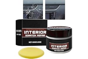 BUKBAS Dashboard Restorer for Car Interior, 100g Portable Scratch Repair Wax for Vehicle Parts, Natural Remover for Minor Scratch Repair Kit with 1 Sponge, Safe for All Vehicles