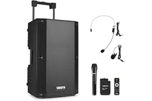 Portable speaker met Bluetooth - Vonyx VSA500-BP - met draadloze microfoon en headset microfoon - 800W