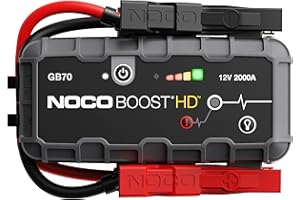 NOCO Boost HD GB70 2000A 12V Chargeur Batterie Voiture Lithium UltraSafe, Portable USB et Câbles de Démarrage pour Moteurs à Essence Jusqu'à 8,0L et Moteurs Diesel Jusqu'à 6,0L