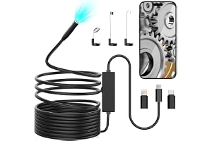 ZZXLOPEZ Endoskopkamera med ljus, 1920 HD-rörkamera med 8 LED-lampor, Inget Wi-Fi Krävs, Vattentät IP67-endoskopkamera för An