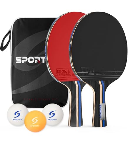 Set ping pong TEAM School FR – 4 racchette, 3 palline, con borsa