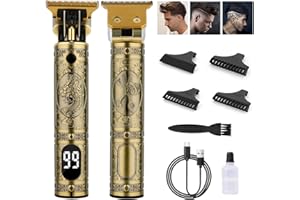 KEVIAN Tagliacapelli Uomo, Rasoio Elettrico Barba T-Blade Capelli USB Ricaricabile Professionale Corpo Macchinetta Regolabarba Professionale con 3 Pettini per Lunghezze