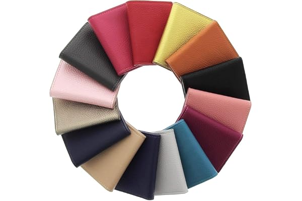 Porte Cartes Crédit - Bleue - Visite - Fidélité - en Cuir De Vachette - Femme/Homme