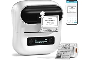 Phomemo M220 Label Maker, Thermal Label Printer, Portable Label Maker Machine for Barcode, Name, Address, Labeling, Mailing, Home, Office & Small Business Compatible with Phone & Laptop