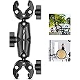 Eacam Flexible Motorcycle Super Clamp Double Crab Clamps 360° Rotatable Sports Camera Handlebar Fixed Mount
