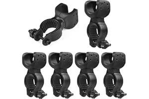 STSAIL 6 stück Krückenhalter, 360 Grad Drehung Sichere Stabile Rollator Zubehör, Langlebig Gehstockhalter für 2,5 Bis 3,1 cm Rohr,Stockhalterung für Mobilitätsroller,Drive Rollator,Rollstuhl