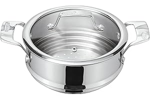 Stellar 16/18/20cm Steamer Insert, with Glass lid, Stainless Steel, Silver
