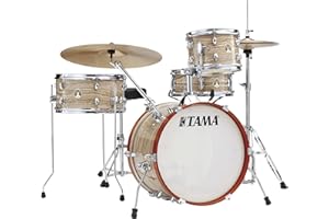 TAMA Club Jam Schlagzeug Set - 4 teilig in cremefarbener Marmoroptik und Chrom Hardware (LJK48S-CMW)