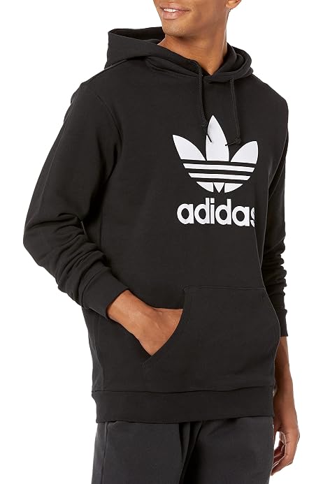 adidas Originals Men's Trefoil Hoodie Sweatshirt, Black, XS : Amazon.co.uk:  Fashion