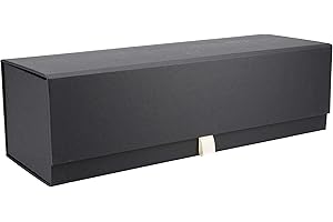 ‎IDEAS IN BOXES Stabiler Weinkarton, Weinverpackung für eine Weinflasche aus hochwertigem Material mit Magnetverschluss - Farbe schwarz/weiß - ideas in boxes, Artikel Farbe:Schwarz/weiß