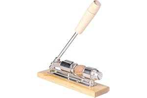 ‎ROSENSTEIN & SÖHNE Rosenstein & Söhne Walnussknacker: Retro Design-Nussknacker aus Holz und verchromtem Stahl (Nussknacker mit Hebelfunktion, Maschine, nussknackers)