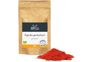 ‎PFEFFERDIEB Paprika geräuchert, gemahlen, Paprikapulver Premium BIO-Qualität, handverlesen, 250g - Pfefferdieb®
