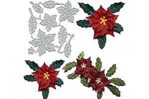 FCLILY@JJ lilyshopingstore 8pcs/Set Maple Leaf Flower Metal Die Cuts,Wedding Christmas Leaves Flower Cutting Dies Cut Stencils for DIY Scrapbooking Decorative Embossing Paper Card Scrapbooking Card Making