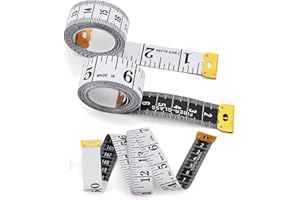 Comforty 2 Pièces Mètres à Ruban pour Couturier double face, 2m Mètre Ruban Couture sur Mesure Couturière Tissu Règle Ruban pour Tissu, Mesure Corps, le Tour de Poitrine, Tour de Taille