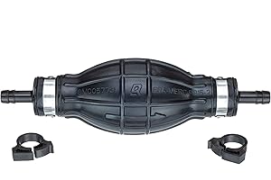 Quicksilver 8M0052975 Primer Bulb with 2 Hose Clamps for 1/4-Inch (6.35 mm) Fuel Lines