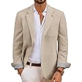 PJ PAUL JONES Mens Linen Casual Sport Coats Lightweight Two Buttons Blazer Jackets