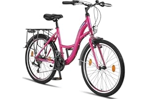 Licorne Bike Stella Premium City Bicycle - 21 Gear Speeds – Bike for Girls, Boys, Men and Women - City Bike for Cycling – Front & Bike Lights - Includes Tools