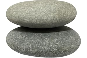 juexiyarticle 11-13cm Flach Steine Groß zum Bemalen,Naturkiesel Dekorativer Malen Kieselsteine Deko,2 Stücke